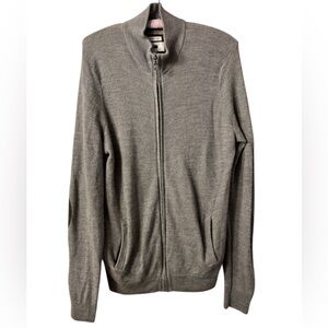 Joseph Abboud Extra Fine Merino Wool Zip-Up Sweater Men’s Size Large